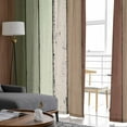 thumbnail image 4 of Sage Green Sheer Curtains 84 Inches Long 2 Panels Set, Window Sheer Curtains for Living Room/Bedroom, Farmhouse Wood Grain Vintage Brown Striped Light Filtering Rod Pocket Curtain 52'' x 84'' x 2, 4 of 7