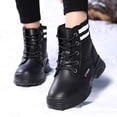 thumbnail image 7 of 2DXuixsh Boots for Girls Children Shoes Comfortable Soft Soled Flat Short Boots Fashionable Outdoor Warm Short Boots Cute Lightwight Warm Winter Boots Black Size 36, 7 of 7