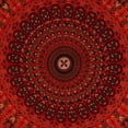 thumbnail image 3 of Bless International Indian hippie Bohemian Psychedelic Golden Blue Peacock Mandala Wall hanging Bedding Tapestry(Golden Red, Poster(30x40Inches)(76x101cms)), 3 of 4