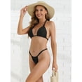 thumbnail image 4 of DARING DIVA Women's Push Up Halter Bikini Sets X-Large Black, 4 of 6