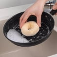 thumbnail image 4 of Dish Scrubbers with Long Handle,Mesh Scrubbing Scouring Pad,11 Inch Plastic Mesh Scourers with Handle,Non-Scratch All-Purpose Cleaner Pads,Plastic Round Scrubber Scouring Pad for Kitchen,Pink, 4 of 5