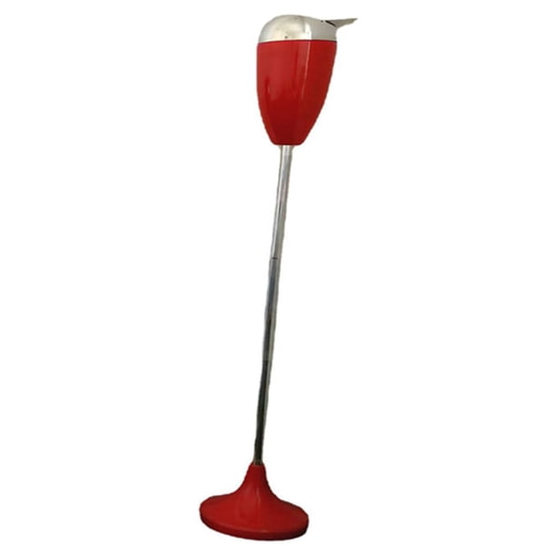 Wosthever Cenicero de pie de Metal, portátil, telescópico, elegante, decorativo, para interiores y exteriores, inodoro para parque, cenicero encendedores Rojo