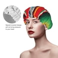 thumbnail image 4 of Balery Mexican Serape Blanket Stripes Shower Caps, Double Layer Waterproof Shower Cap, Double Layers Reusable Shower Cap With Soft Comfortable For Long Thick Hair Soft Bath Shower Hair Caps, 4 of 9