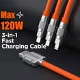 thumbnail image 3 of 120W 7A Fast Charge USB Type C Cable 180 Degree Rotation Cable For Game, 3 of 7