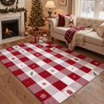 thumbnail image 6 of KUETH 2'x5' Christmas Machine Washable Runner Rug, Non-Slip Rugs for Kitchen, Hallway and Entryway, Red, 6 of 8