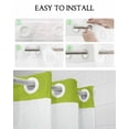 thumbnail image 5 of No Hook Shower Curtain with Snap in Liner, Abstract Green and Grey Gradient Hotel Shower Curtains for Bathroom, Washable Shower Curtain Liner Set with Mesh Top Window, 36"x78", 5 of 6