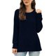 thumbnail image 5 of HongQid Long Sleeve Shirts for Women Tunic Trendy Casual Round Neck Tops Lightweight Sweaters, 5 of 7