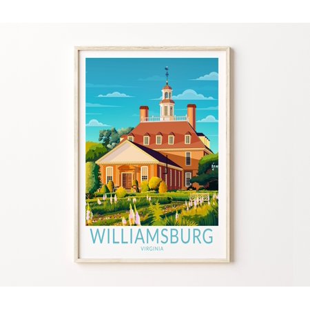 POSTER Williamsburg Travel Poster, Virginia Travel Wall Art, USA Custom Travel Poster, Travel City Poster, Williamsburg Gifts-UNFRAMED