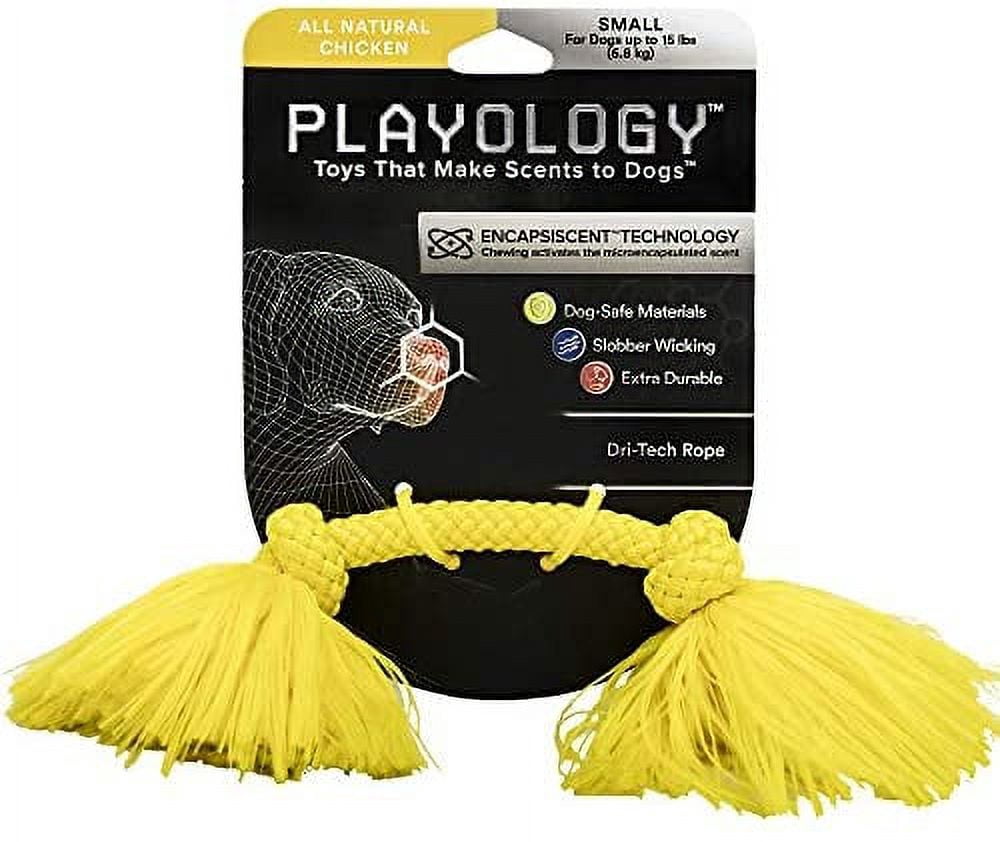 Dri-Tech Rope Dog Toy Chicken Scent
