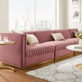 thumbnail image 4 of Sanguine Channel Tufted Performance Velvet 4-Seat Modular Sectional Sofa, 4 of 6