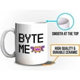 thumbnail image 5 of Programmer Mug White 11oz - Byte Me - Tech Progammer Computer Engineer Coding Mechanical Electrical, 5 of 7