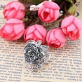 thumbnail image 4 of SmartBy Fashion Rose Flower Pendant Necklace Earrings Finger Ring Lady Party Jewelry Set, 4 of 7