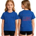 thumbnail image 2 of Girls Tshirts Size 1-2Y Kids Independence Day-Themed Print Short Sleeve Crew Neck Holiday Top Girl Tops, 2 of 4