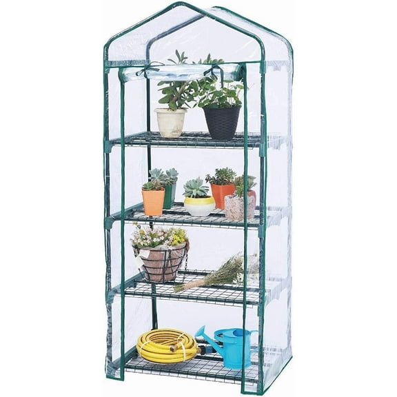 Mini Greenhouse - Sturdy Portable Gardening Stand with PVC Cover - Small Greenhouse for Growing Plants and Flowers Indoors and Outdoors