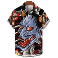 thumbnail image 3 of Camiseta de hombre con estampado de monstruo mítico en 3D, camisetas con cara de terror, camisetas vintage de verano para hombre, ropa informal hawaiana holgada de gran tamaño para hombre, 3 of 5