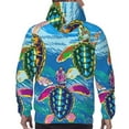 thumbnail image 7 of Wukai Little Sea Turtles Print Men Hoodies Fleece Sweatshirts Long Sleeve Sweaters Pullover Fall Outfits Winter Clothes-X-Large, 7 of 7