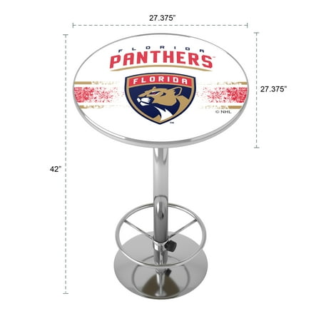 Florida Panthers NHL Chrome Pub Table - Red, Navy, Gold