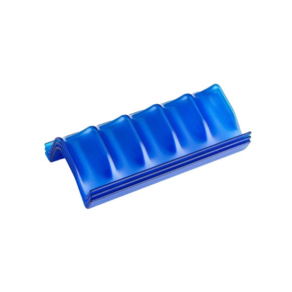Estante de almacenamiento para botellas de aceites esenciales, 5 unidades, 5 ranuras, cajón organizador, plegable, de plástico, para el hogar (azul)
