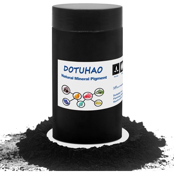 Mica Powder pigment Gouache pigment, natural mineral pigment, suitable for painting, cement, paint, concrete dye, paint, graffiti, art supplies(black-4 oz)