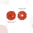 thumbnail image 2 of Uxcell 150Pack 10mm Rhinestone Clay Beads, Polymer Clay Crystal Bead Bulk for DIY Bracelet (Orange Red), 2 of 6