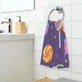 thumbnail image 3 of Yayeee 2 Pack Hand Towels for Bathroom 100% Cotton 16" x 28" Kitchen Towel, Candy Carnival, 3 of 7