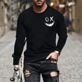 thumbnail image 2 of Pisexur Chandails en Molleton pour Hommes à Manches Longues Col Rond Mode Décontractée Imprimé Graphique Chandail Ample Chandails en Molleton Surdimensionnés Chandails à Capuchon Grande Taille Chandail en Molleton P-6TG, 2 of 4