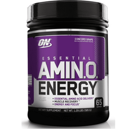 Optimum Nutrition Amino Energy Pre Workout + Essential Amino Acids Powder, Concord Grape, 65 (Best Amino Acids For Energy)