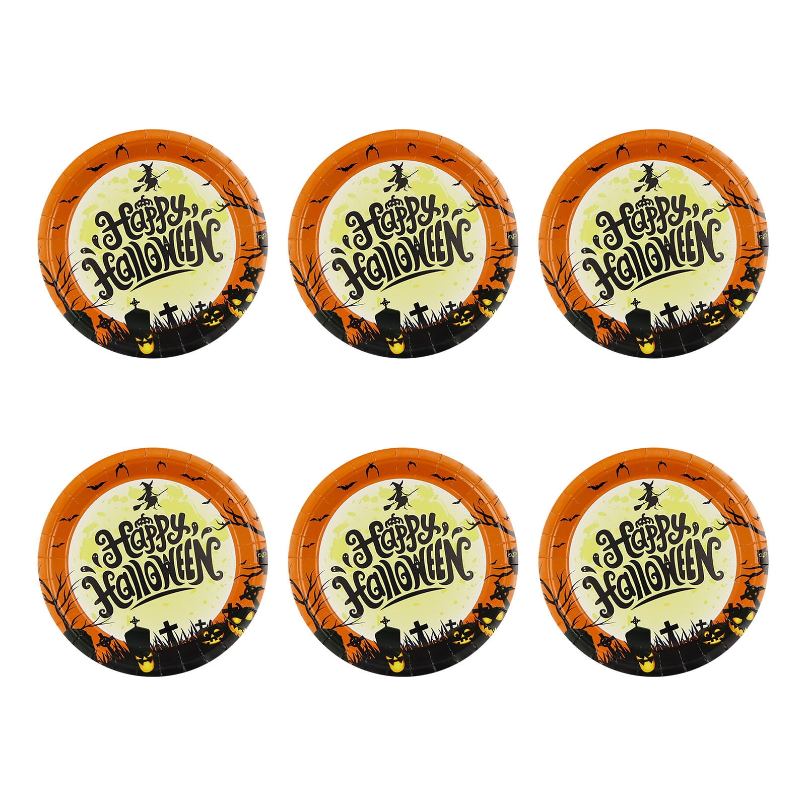 TopLLC 10 Pcs Halloween Paper Plates, 9