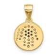 thumbnail image 5 of Auriga Fine Jewelry 925 Sterling Silver Gold-tone Black Rhodium CZ and Nano Crystal Hamsa Pendant for Women, 5 of 6