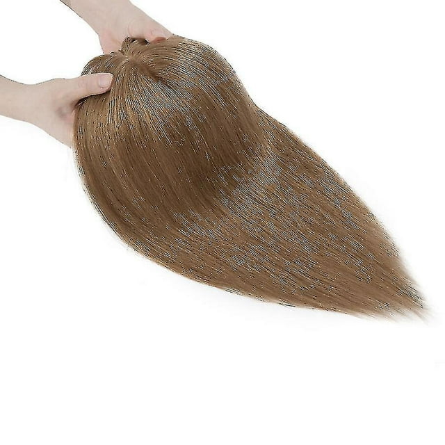 Human Hair Toppers with Bangs Straight Hair Clip in Topper