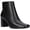 Black Leather, variant on Wilma Square Toe Ankle Boots (Women)