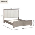 thumbnail image 6 of Ennesley Gray Wood Upholstered Panel Bed, King Size, 6 of 6