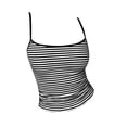thumbnail image 4 of Tank Tops for Women, Striped Round NeckHigh Waist Crop Top Slim Fit Short Trendy Camisole Vest, 4 of 4