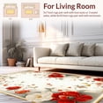 thumbnail image 2 of ODIKA 5'x7' Machine Washable Non-Slip Area Rug, Elegant Earthy Floral High Traffic Rug, Red, 20560, 2 of 7