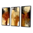thumbnail image 3 of Designart "Mysteries of Terra Rosa - Earth's Intrigue I" Abstract Framed Wall Art Set Of 3 - Brown Modern Frame Canvas Set For Living Room Decor, 3 of 6