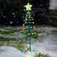 thumbnail image 2 of Espiral solar espiral Árbol de Navidad LED Luz Al aire libre Patio trasero Pathway Automático Lámpara a prueba de viento Decoración para el hogar Suministros de iluminación Luz colorida Eigraketly HA009766-01B, 2 of 6