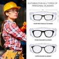thumbnail image 5 of SAFE HANDLER Diamont Vented Clear Safety Glasses Over Eyeglasses, 1 Pair, ANSI Z87.1, Impact Resistant Polycarbonate Lens, 99% UV Protection Goggles, 5 of 13