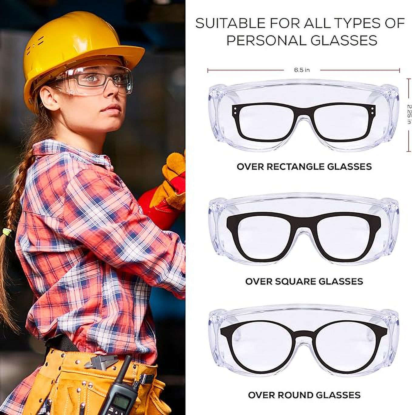 Safe Handler Clear Over-Glasses Safety Goggles photo 4