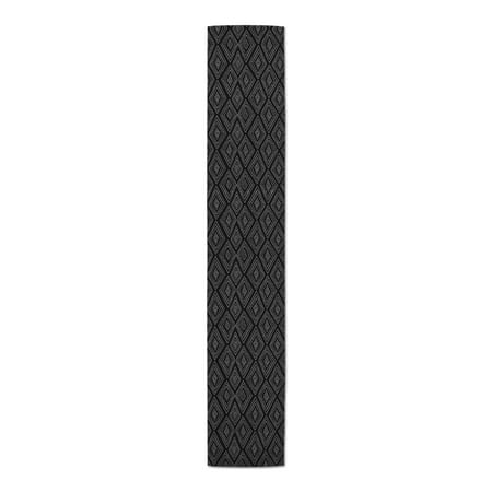 

Creative Products Tribal Diamond Black 16x72 Poly Twill Table Runner