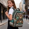 thumbnail image 6 of FKELYI School Backpack for Kids 17 Inch Schoolbag with Multi-Pockets Aztec Tribal Elk Print Primary School Bookbag Casual Daypack Travel Bag for Boys Girls, 6 of 7