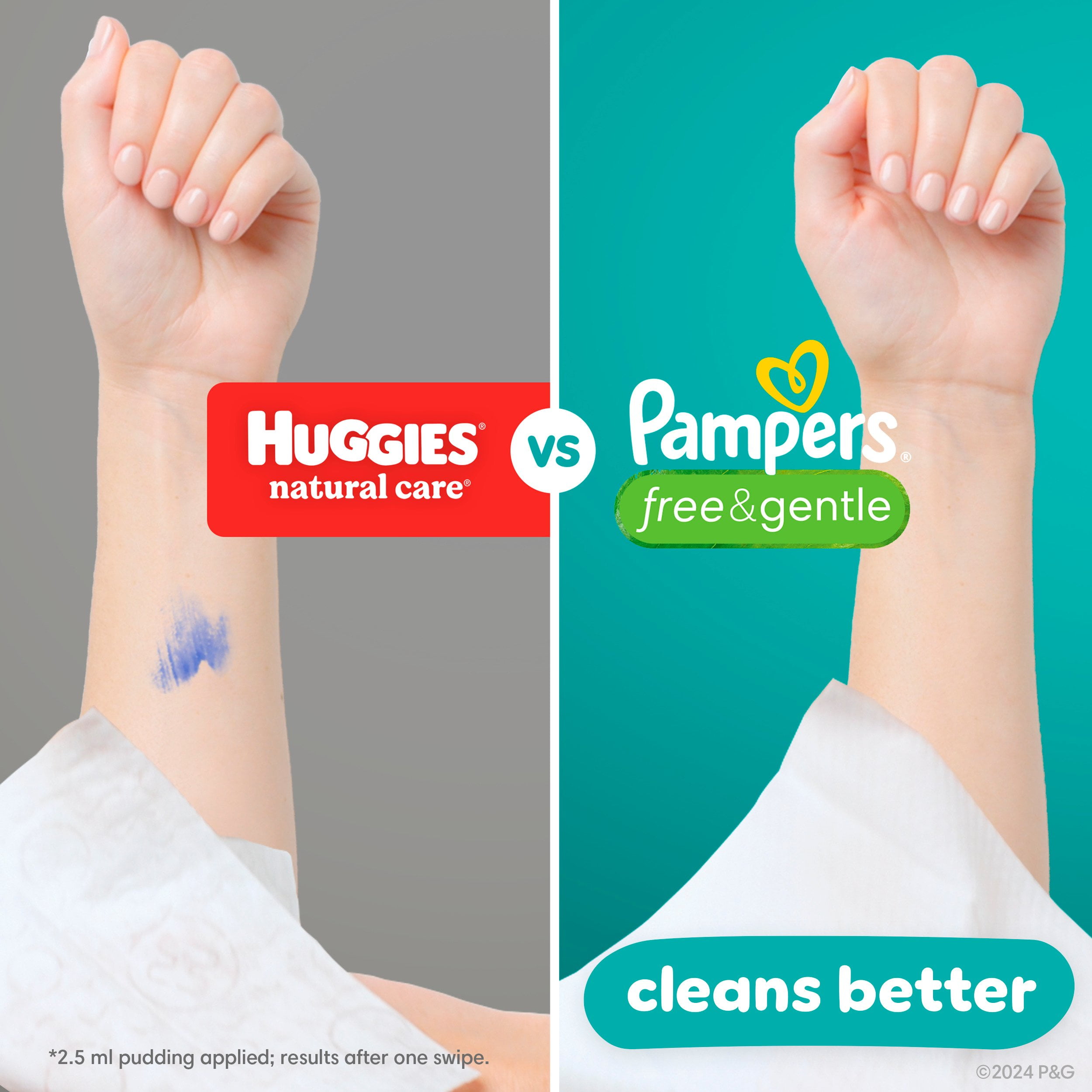 Pampers Free & Gentle Baby Wipes Unscented, 6-Pack 468 Wipes (Select for More Options)