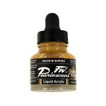 Daler-Rowney FW Pearlescent Liquid Acrylic, 1 oz., Bell Bronze