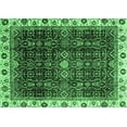 thumbnail image 1 of Ahgly Company Indoor Rectangle Abstract Emerald Green Modern Area Rugs, 2' x 5', 1 of 4