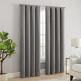 thumbnail image 6 of Eclipse Cannes Magnitech 100% Blackout Curtain, Rod Pocket Window Curtain Panel, Seamless Magnetic Closure, 84 in long x 40 in wide, (1 Panel), Charcoal, 6 of 15