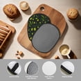 thumbnail image 4 of Sikiie Green Branch Olive Silicone Pot Holders, Oven Mitts Heat Resistant Hot Pads, Non Slip Pot Holder for Kitchen Baking and Cooking 9.4 x 7.5 Inches, 4 of 7