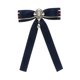 thumbnail image 3 of Broche de lazo de cinta, corbata con lazo preanudado, corbata de moda para mujer, corbata con lazo Azul oscuro, 3 of 9