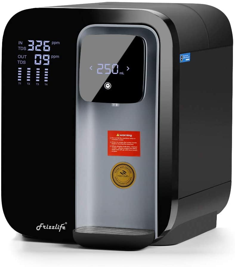 Frizzlife Reverse Osmosis Water Filtration System WA99 Countertop RO water filter, 4 Stage