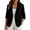 Black, variant on Tqcoqu Women's Spring Summer Cotton Linen Blazer,Lapel Single Button 3/4 Sleeve Casual Jacket with Pockets,Black Women's S-XXL