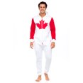 thumbnail image 2 of Skylinewears Mens Sleepwear Adult Playsuit one Piece Non Footed Pajamas Canadian Flag Jumpsuit, 2 of 7