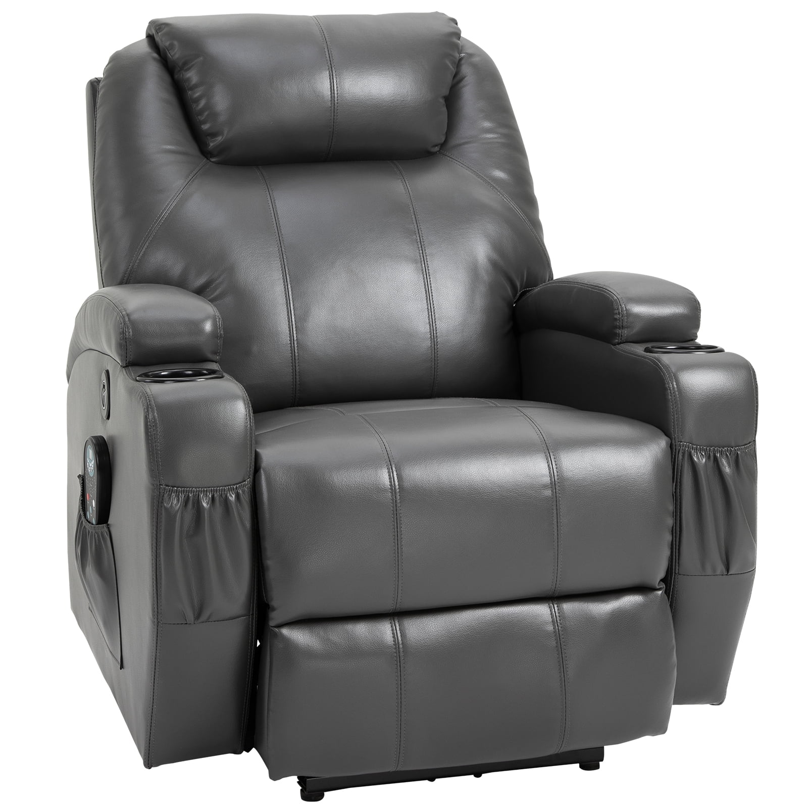 HOMCOM Electric Power Massage Recliner Chair Waist Heating Reclining